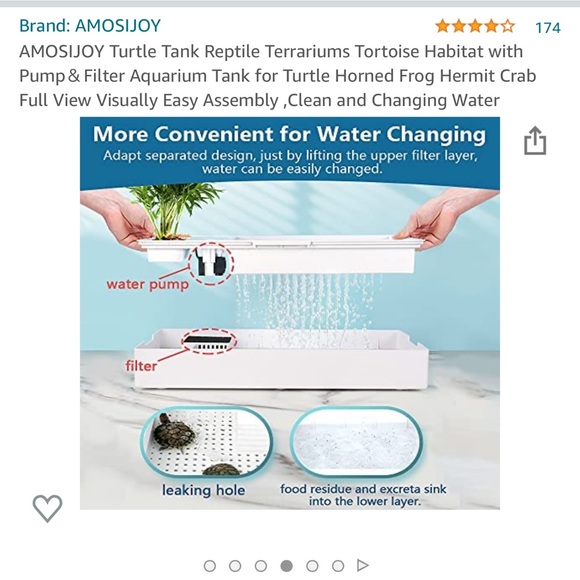 Small turtle tank. (Dimensions are on picture) - Picture 7 of 7